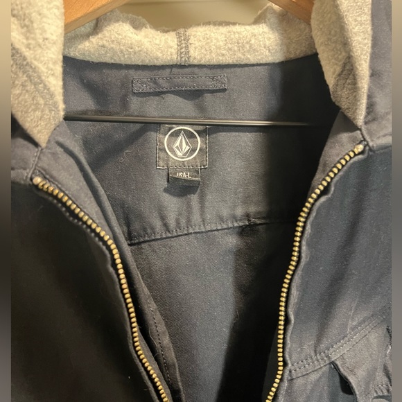 Volcom Dark Blue Men’s Hooded Jacket - Picture 2 of 5